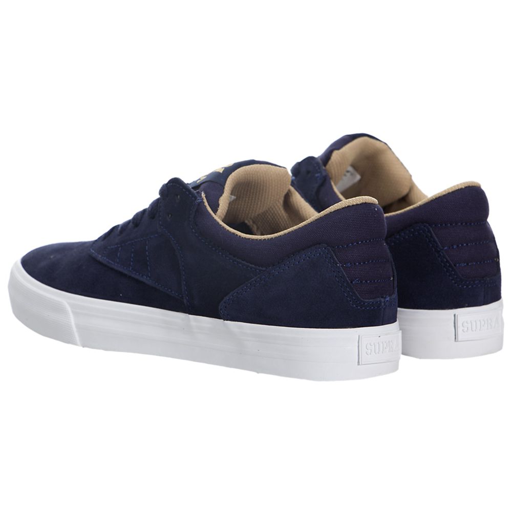 Baskets Basses Supra Phoenix Bleu Marine Navy/White Homme | JOF-74634448